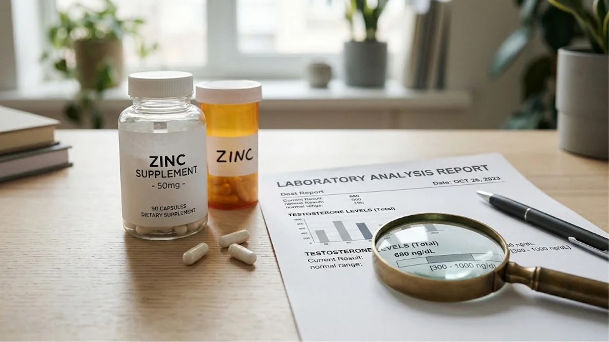 Chart: zinc supplementation effect on testosterone in healthy vs deficient men